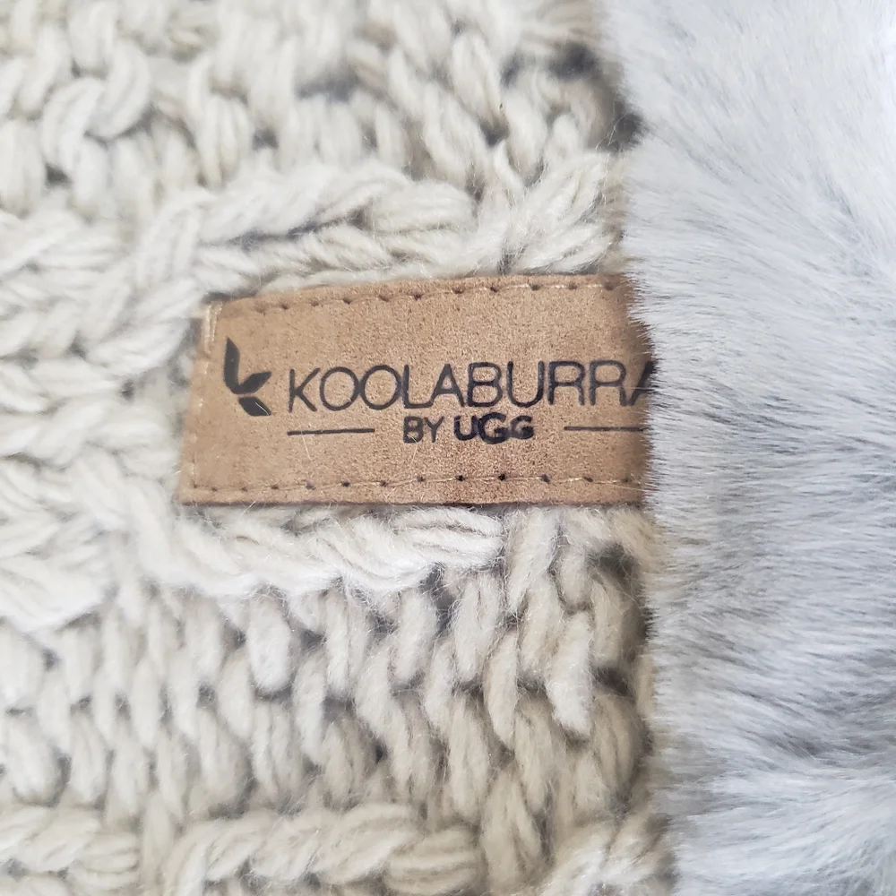 NWT UGG Table Runner (Koolaburra, Cable Knit and Faux Fir Trim) - Picture 2 of 8